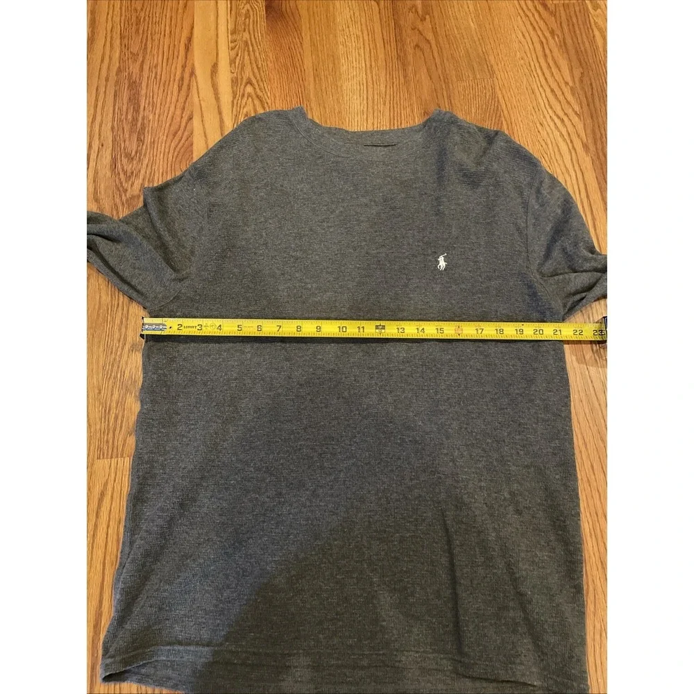 Polo Ralph Lauren Men's Waffle Knit Long Sleeve‎ Shirt Gray Size XL